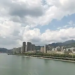 Hecheng (seat of Qingtian), from the south-east, 2023