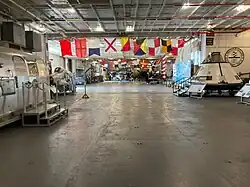 View of the aft hangar deck of the USS Hornet Museum, 2022