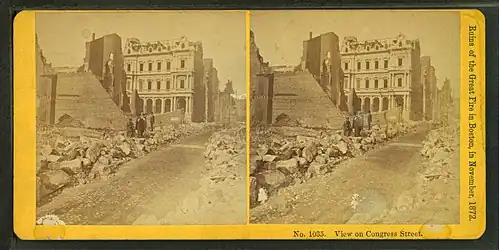 Congress St. after the fire of 1872