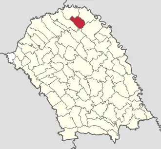 Location in Botoșani County
