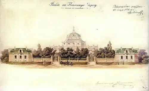 Monighetti's plan for the Yusupov Villa (1856)
