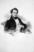 Lithograph of Vincenz Karl von Auersperg, by Josef Kriehuber, 1834