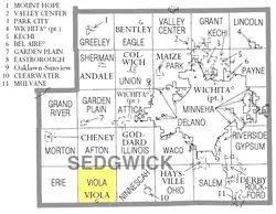 Location within Sedgwick County