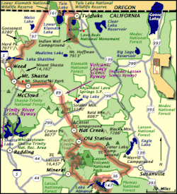 Map of California section