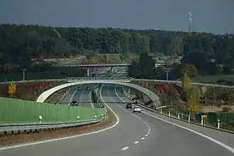 D11 motorway near Voleč, Pardubice Region.