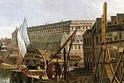 Invincible, details of Vue du port de Brest by Jean-François Hue
