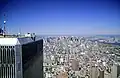 View of Manhattan, NYC from the former 2 World trade Center observation deck, 1999