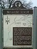 Wabash River historical marker in Mercer County just south of Fort Recovery