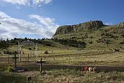 Wagon Mound from Santa Clara Cemetery