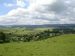 The Pogórze Bukowskie is a hilly region (thus the name, Bukowsko hilly region) in Poland. Wola Sękowa center of village.