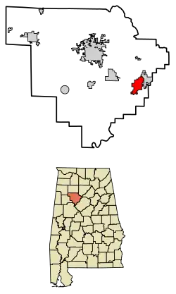 Location of Dora in Walker County, Alabama.