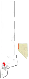 Location of Lemmon Valley, Nevada