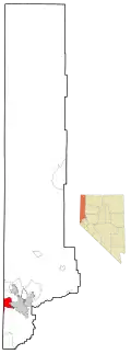 Location of Mogul, Nevada