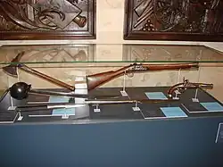 Old weapons exhibited in the Musée national de la Marine.