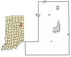 Location of Vera Cruz in Wells County, Indiana.