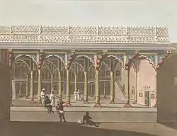 West Front Of Tippoo's Palace, Bangalore by James Hunter (d.1792)[8]