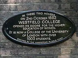 Plaque at 4 & 6 Maresfield Gardens, Hampstead