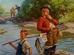 1949, When Skill Pays Off, painting by Henry Hintermeister.