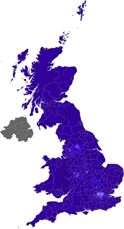 1991 (94.65%) &nbsp;&nbsp;Less than 45% &nbsp;&nbsp;45 - 60% &nbsp;&nbsp;60 - 75% &nbsp;&nbsp;75 - 85% &nbsp;&nbsp;85 - 90% &nbsp;&nbsp;90 - 95% &nbsp;&nbsp;More than 95%