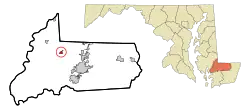 Location of Hebron, Maryland