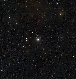 Wide field around SS Leporis. The field of view is approximately 2.7 degrees.