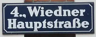 Street sign, Vienna, Austria