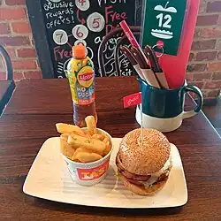 A Wild Wild West burger meal served at Grill'd Applecross, WA