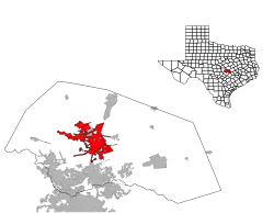 Location of Georgetown, Texas
