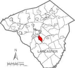 Location in Lancaster County