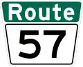 Route 57 marker