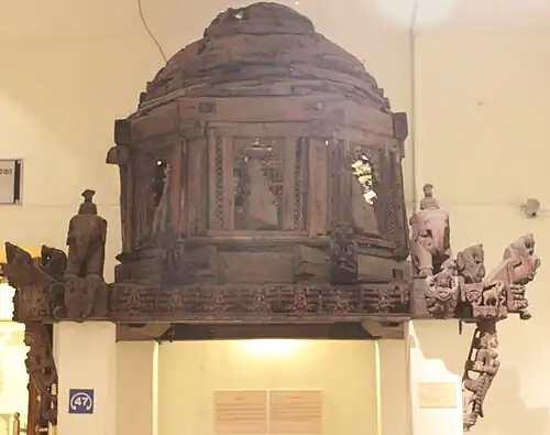 The Mandap kept in the Wood Carving gallery