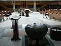 1300-seat Worship Space, including baptismal font.