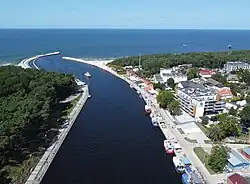 East side of Mrzeżyno and estuary of Rega