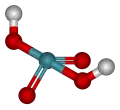 Ball-and-stick model of xenic acid