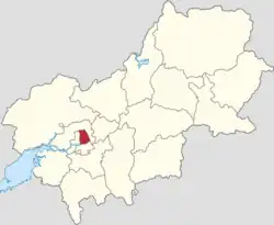 Location of Xiangshuiyuan Subdistrict within Yanqing District