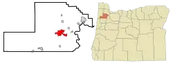 Location in Oregon