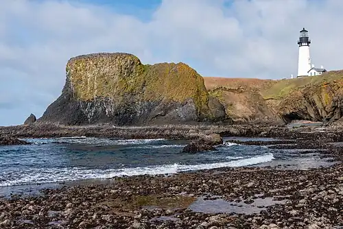 Yaquina Head, with lighthouse.