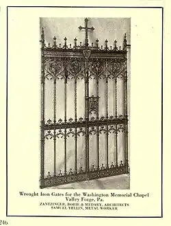 Harrison Memorial Gates (1918), by Samuel Yellin,