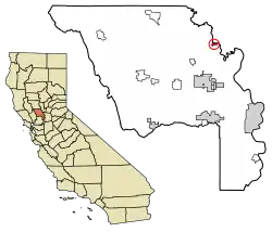 Location of Knights Landing in Yolo County, California