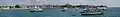  A panorama of Zanzibar, Tanzania, particularly the Stone Town, taken from the Indian Ocean
