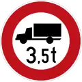 253: No Trucks with a gross vehicle weight of more than 3.5 t and tractors