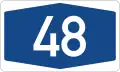 Sign 405 Autobahn route number