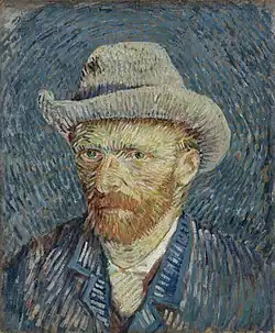 Self-Portrait with Grey Felt Hat, Winter 1887/88 Oil on canvas, 44 × 37.5 cm Van Gogh Museum, Amsterdam (F344)