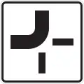 Road from left and ahead has priority