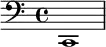 { \clef bass   c,1   }
