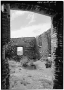 Interior view of mill building ruins