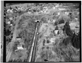 The Otisville Tunnel carries the Graham Line under Otisville, New York