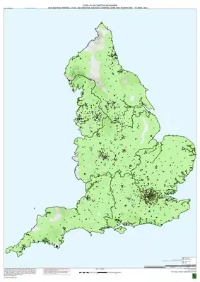 Vaccination site locations in England, as at 5 February 2021